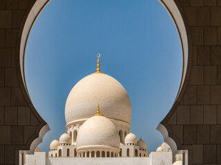 Abu Dabi. Sheikh Zayed mosque on in Abu Dabi, UAE.