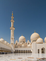 Abu Dabi. Sheikh Zayed mosque on in Abu Dabi, UAE.