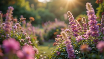 Obraz premium Blooming floral scene botanical garden photography outdoor close-up serenity and nature's beauty