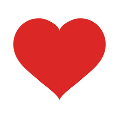 Heart shape icon vector, red color heart shape icon vector in trendy flat style illustration isolated on white background.