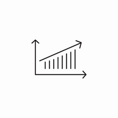 growth graph icon sign vector