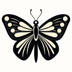 Elegant Butterfly, Black Butterfly, White Butterfly, Butterfly Silhouette, Black and White Design, Elegant Silhouette,