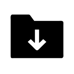 Fototapeta premium Folder Download Icon Vector Illustration