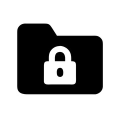 Folder Locked Icon Vector Illustration