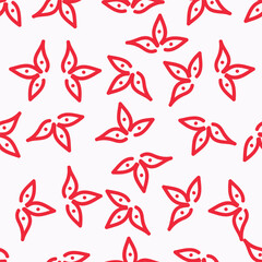 textile design with abstract flower pattern