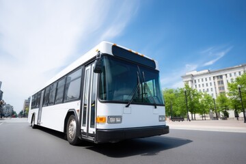 modern public transportation bus on city street