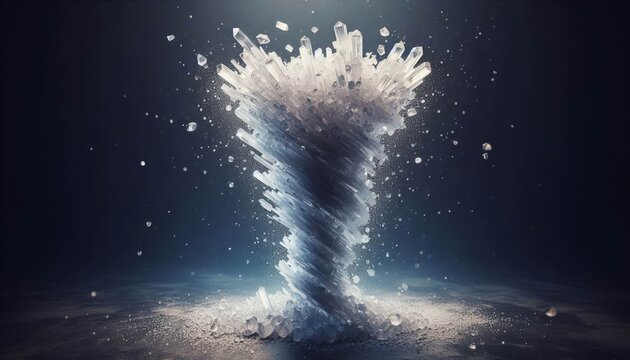 Crystal Tornado Permanent tornado like formation made of crystal