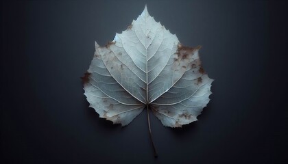 Ghostly Pale Aspen An aspen leaf faded to a near white papery an