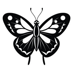 Elegant Butterfly, Black Butterfly, White Butterfly, Butterfly Silhouette, Black and White Design, Elegant Silhouette,