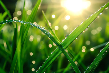 drops on grass