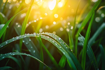 dew drops on grass