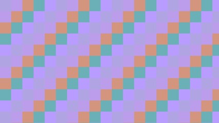 Repeating, diagonal, patterned squares in pastel colors