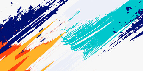 Abstract Blue Diagonal Line Grunge Texture In White Background