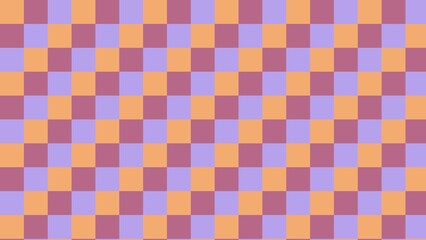 Checkered pattern, light orange and lavender