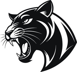 Fototapeta premium Powerful Black Panther Head Graphic Design