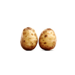 potatoes isolated on white background