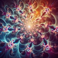 Obraz premium Fractal branching of emergent possibilities Self similar pattern