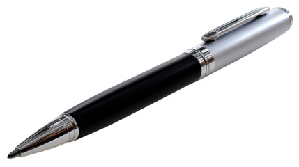 Sleek Writing Instrument: A modern pen, a symbol of creativity, communication, and the enduring power of written ideas, poised and ready to translate thoughts into words.