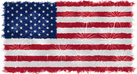 Fototapeta premium Patriotic American Flag Image Red White and Blue Texture