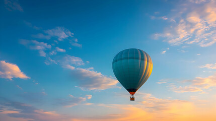 Fototapeta premium Pastel Hot Air Balloon At Sunrise
