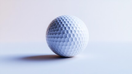 Golf ball on a plain background