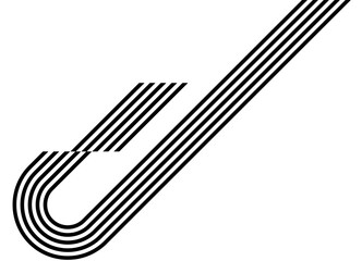Vector sports pattern of black parallel lines on a white background. Design element with dynamic effect. Vector striped background in retro style. Stadium, competition, Olympics