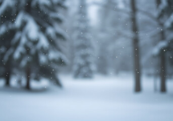 Obraz premium Winter Snowfall Forest Scene Snowy Trees, Nature Landscape, Winter Season, Cold Weather, Outdoors, Falling Snow
