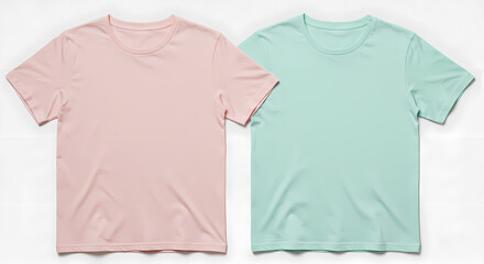 Soft Pink and Mint Green TShirts Stylish and Comfortable Summer Tees