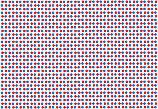 大阪EXPO万博スタイルの青と赤の水玉ドット背景透過ベクター背景 6