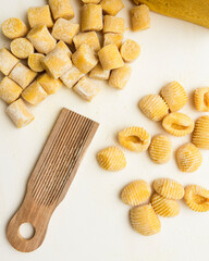 &Ntilde;oqui italiano fresco de calabaza hechos a mano ( zucca)