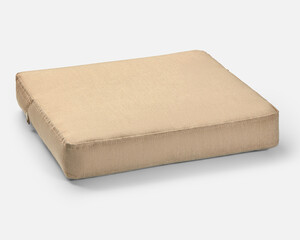 Beige square outdoor seat cushion providing comfort and style