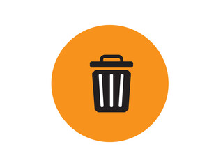 Dustbin icon in circle 