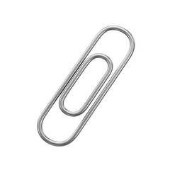 Shiny paperclip floating in the darkness