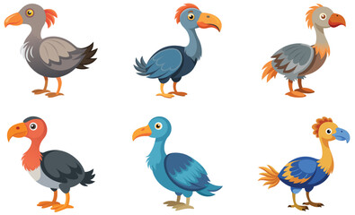 set of Dodo bird isolated  on white background © Anamul