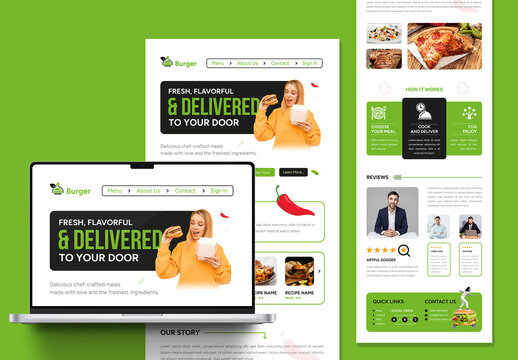 Creative Food Website Landing Page