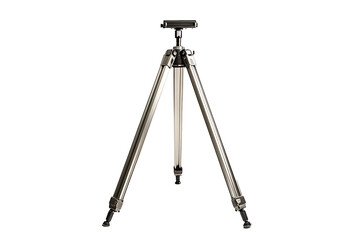 Sleek silver tripod photography equipment stable support