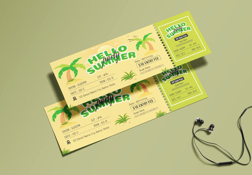 Event Ticket Layout Design For This Summer Season