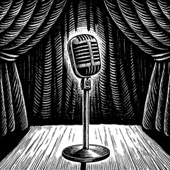 Vintage Microphone on Stage