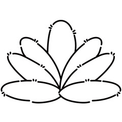 Spring themed outlines, plants and flowers 