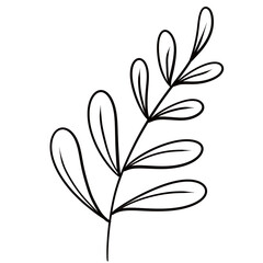 Obraz premium Spring themed outlines, plants and flowers 