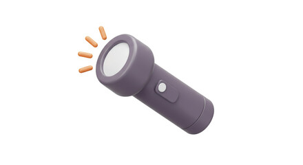 A playful purple flashlight illuminating the path ahead with a cheerful, cartoonish glow.