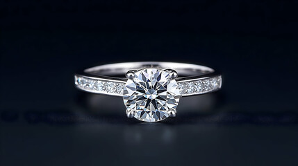 Elegant Diamond Ring Closeup