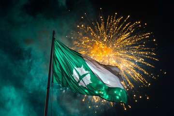 fireworks in the night sky