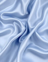 Obraz premium Elegant light blue white satin fabric with sophisticated flowing folds