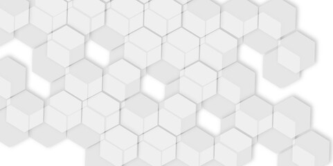 hexagon Futuristic 3D White and grey  Light Geometric Structure Featuring Abstract Polygonal Honeycomb Pattern, Technology-Inspired Design, and a Luxurious, Modern Vector Background for Innovation