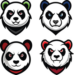 Fototapeta premium Panda head mascot logo design vector
