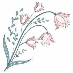 Soft Petal Vintage Trim &ndash; Elegant Retro Floral Border Design for Crafts & Decor
