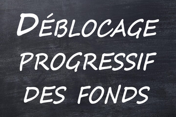 Obraz premium Déblocage progressif des fonds tableau noir