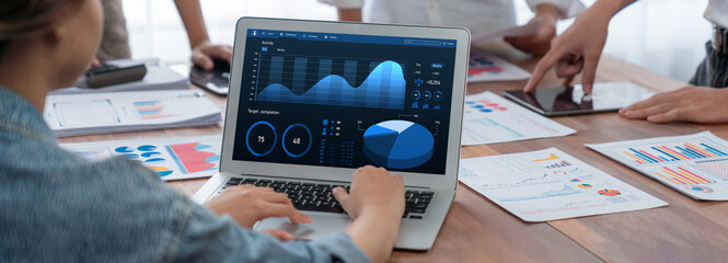 Business data dashboard provide brisk business intelligence analytic for marketing strategy planning