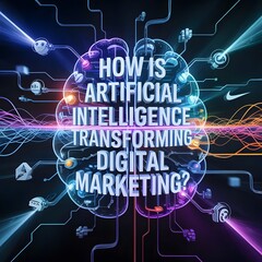 Digital marketing technology concept